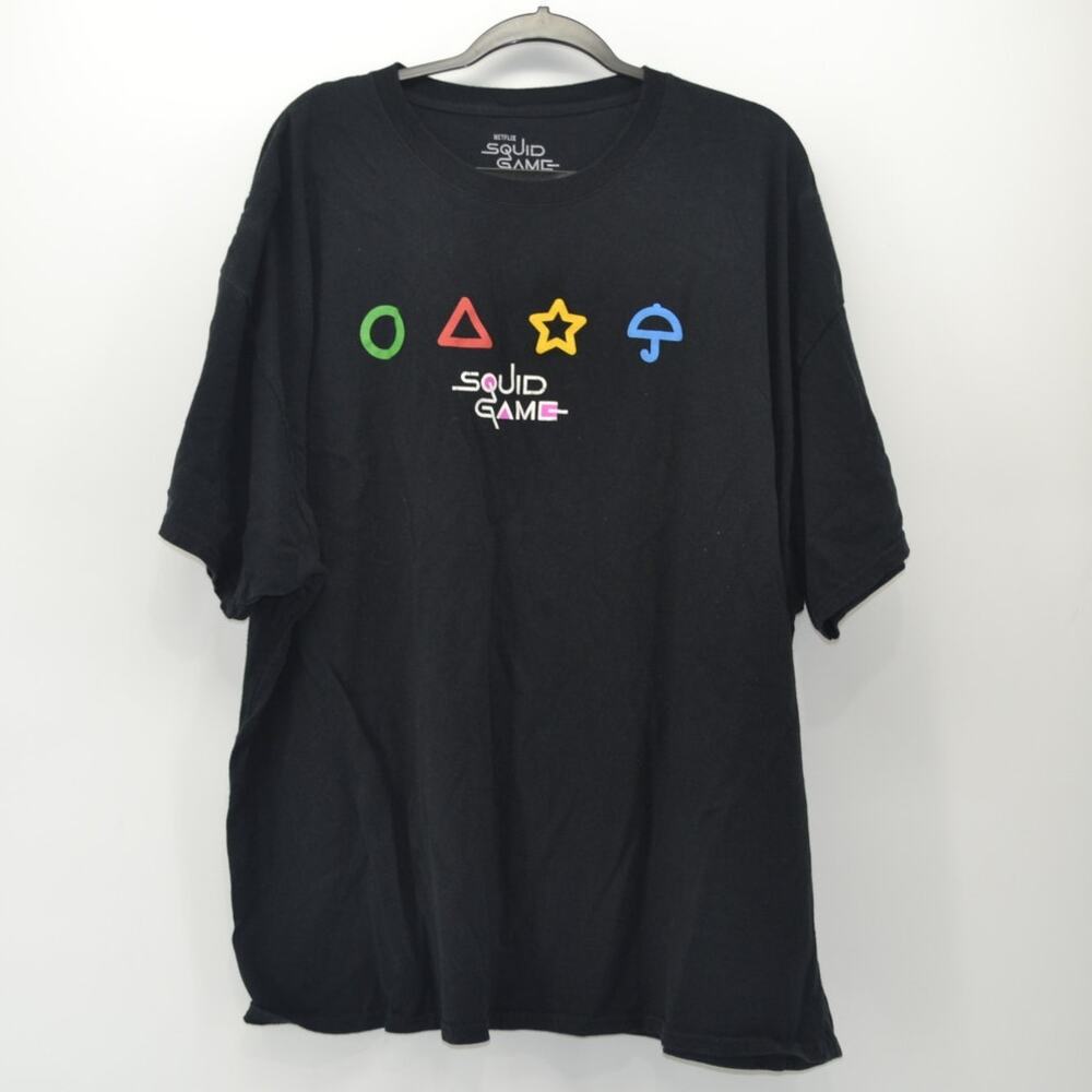Squid Games Size 3X Netflix Graphic Unisex Black T-Shirt